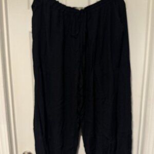 GUC PLUS SIZE LOTUS TRADERS CLOTHING 3XL/4XL LOOSE DRAWSTRING HAREM PANTS BLACK